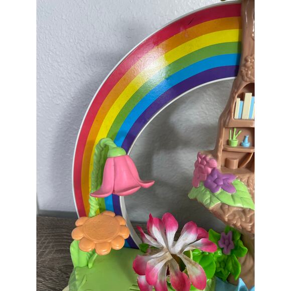 Disney Jakks Pacific 2010 Rainbow Treehouse Playset Fairies Flowers Works - Picture 7 of 13